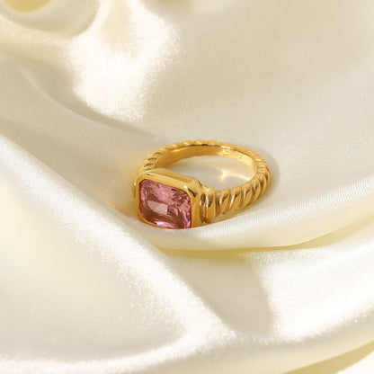 18K Gold Solitaire Statement Ring