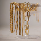 18K Gold Rope Chain Necklace