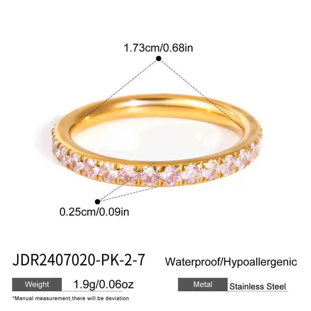 18K Gold and Silver Gem Palette Eternity Ring