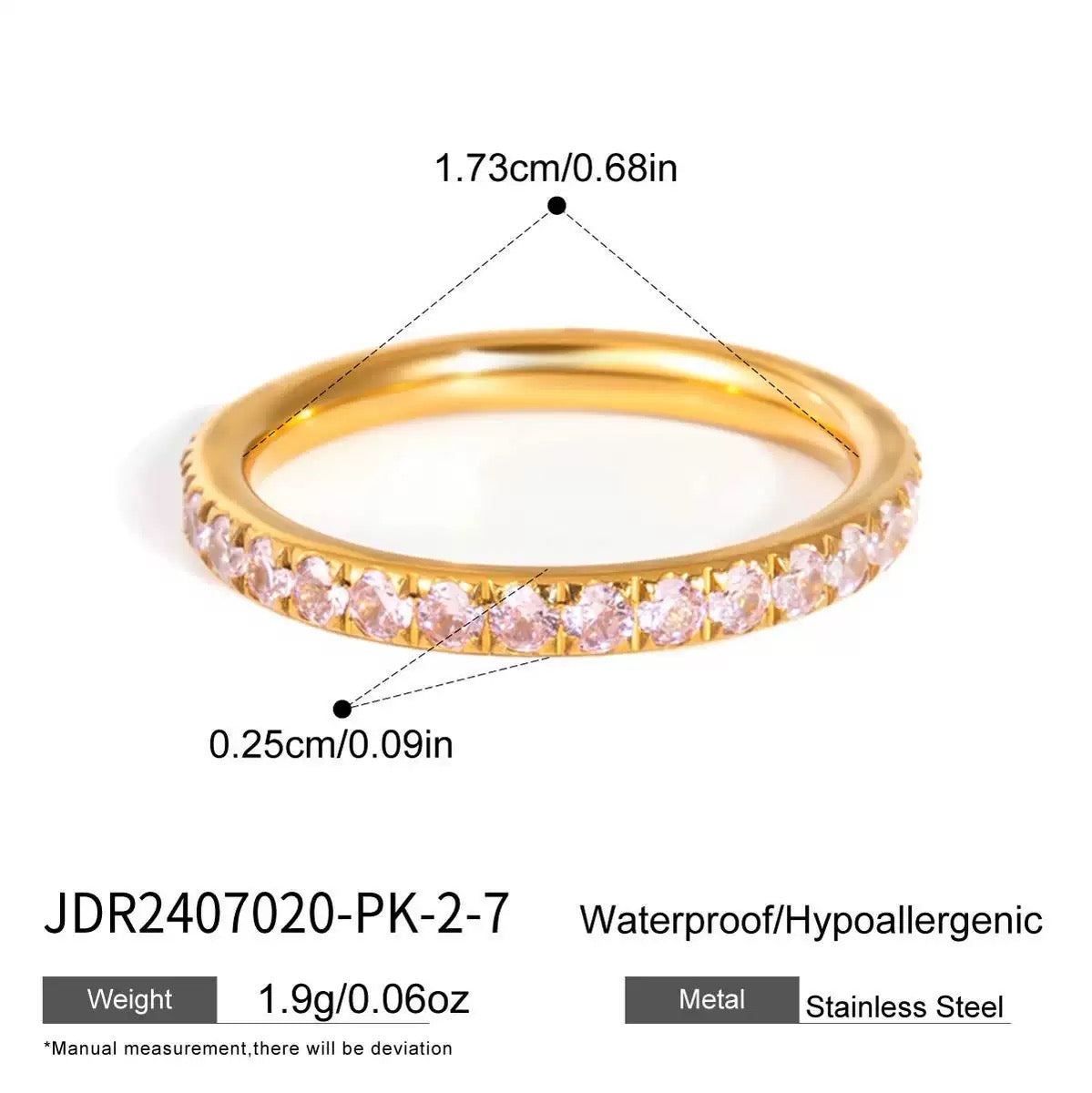 18K Gold and Silver Gem Palette Eternity Ring