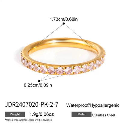 18K Gold and Silver Gem Palette Eternity Ring