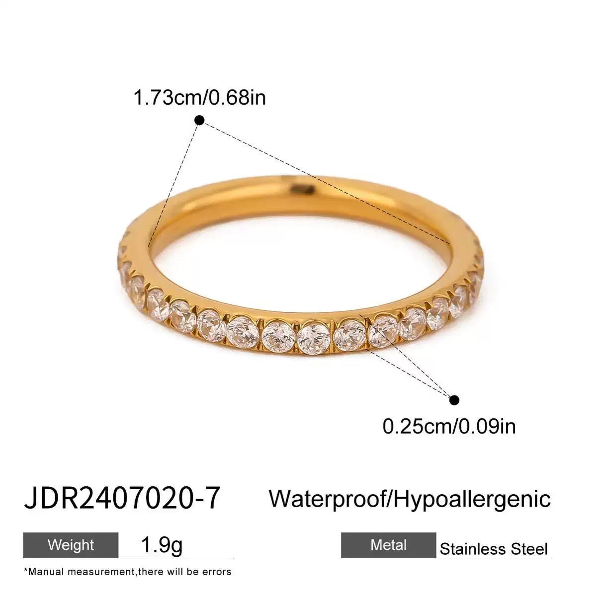 18K Gold and Silver Gem Palette Eternity Ring