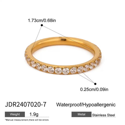 18K Gold and Silver Gem Palette Eternity Ring