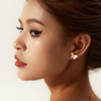 18K Butterfly Mother of Pearl Stud Earrings