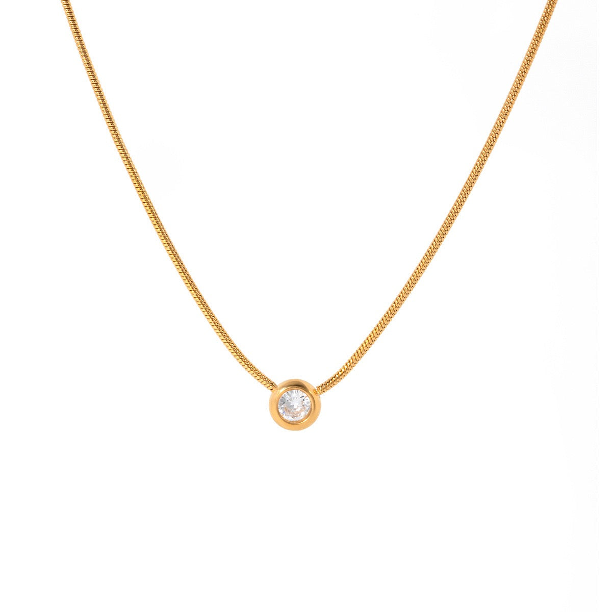 18K Gold Minimalist Lone Star Pendant Necklace