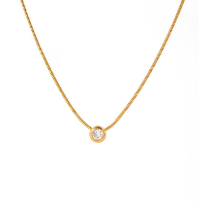 18K Gold Minimalist Lone Star Pendant Necklace