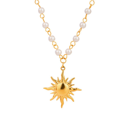 18K Gold Sun Pearl Necklace