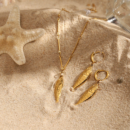 18K Gold Ocean Themed Fish Small Hoop Huggie Earrings with Charm