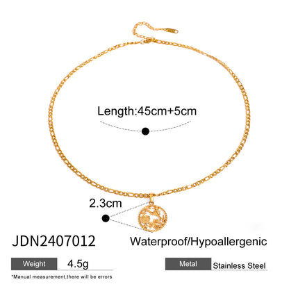 18K Gold Ocean Mythology Pendant Necklace