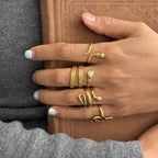 18K Gold Olive Branch Statement Ring