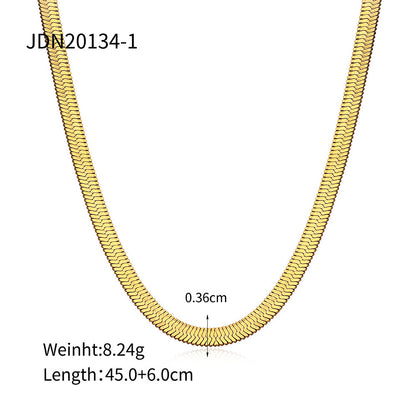 18K Gold Herringbone Necklace