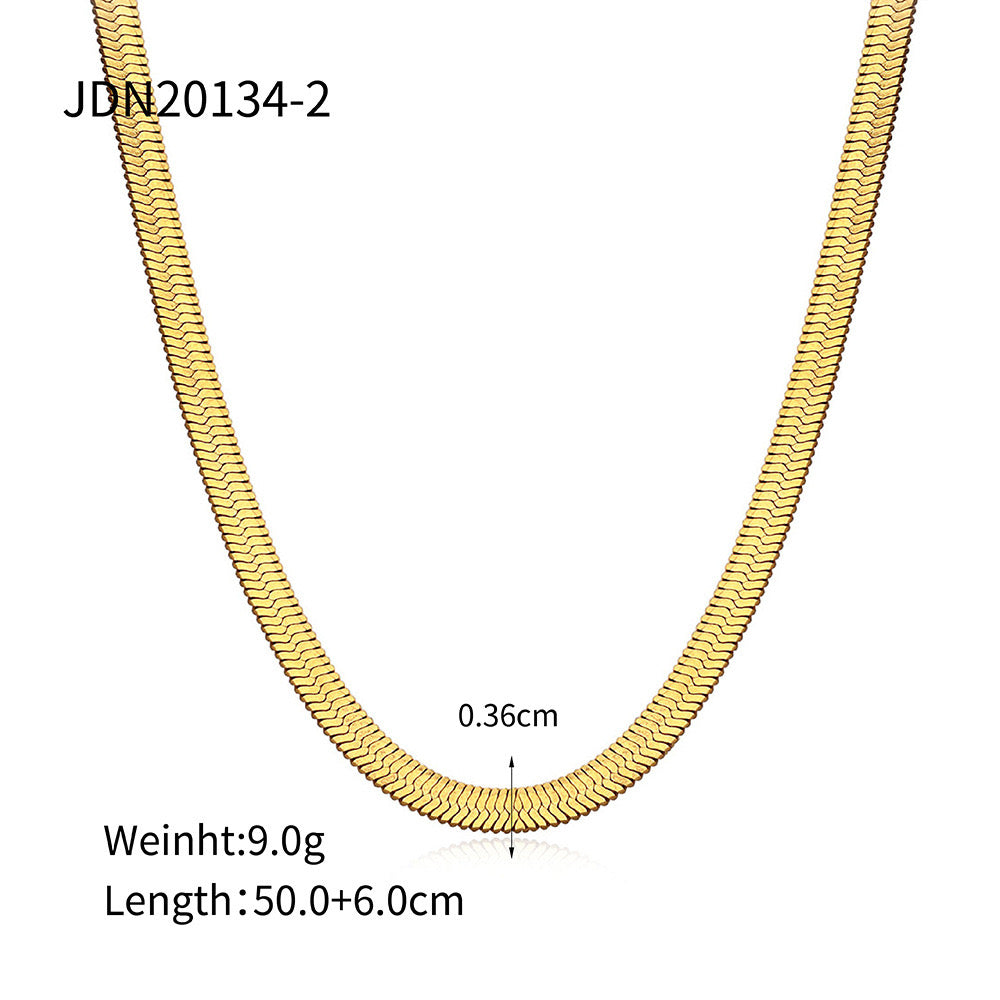 18K Gold Herringbone Necklace