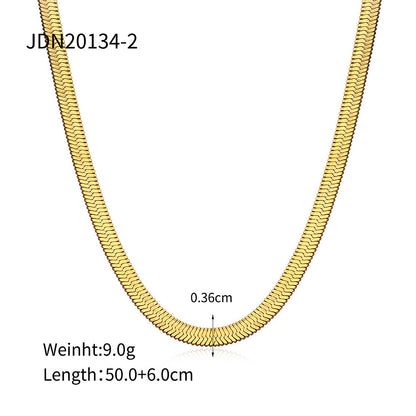 18K Gold Herringbone Necklace