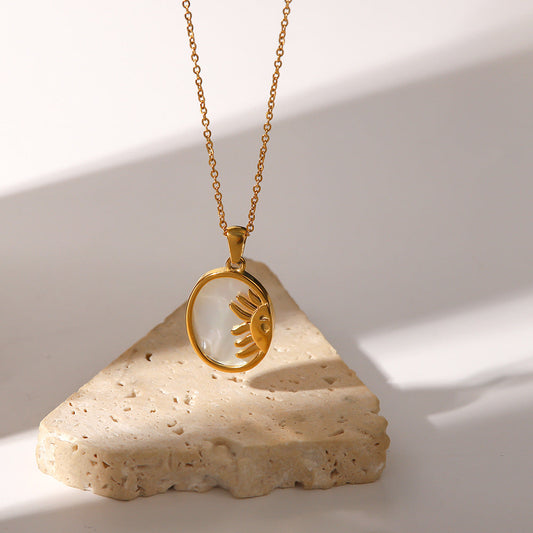 18K Gold The Sun Pendant Necklace