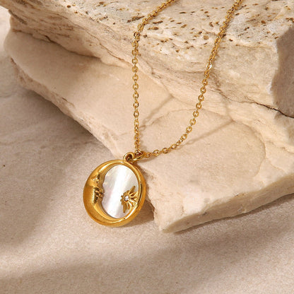 18K Gold Starry Night Pendant Necklace