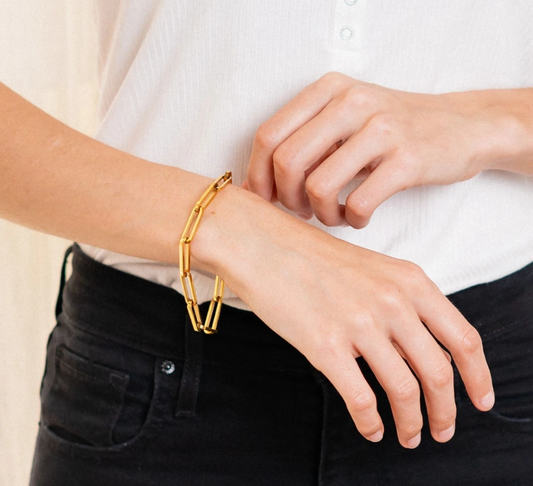 Paperclip Gold Bracelet