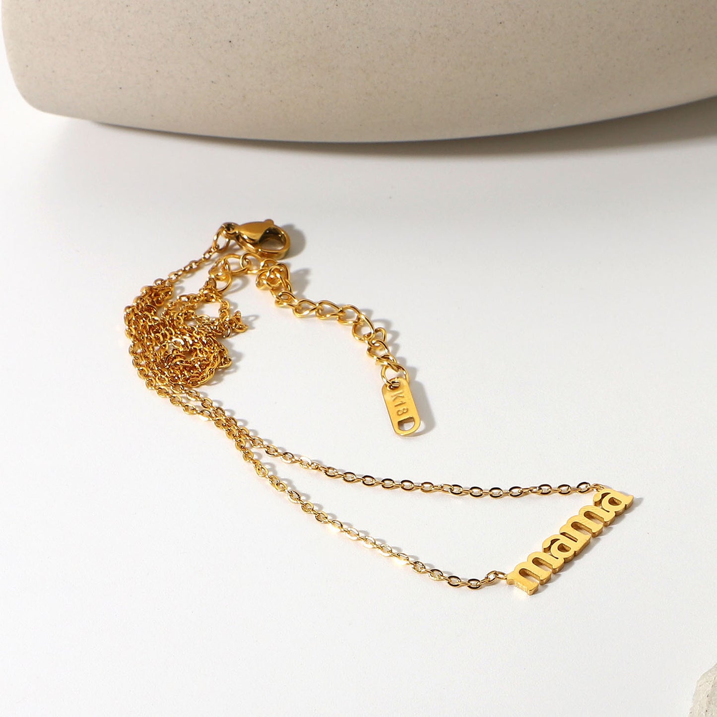 18K Gold Mama Letter Necklace