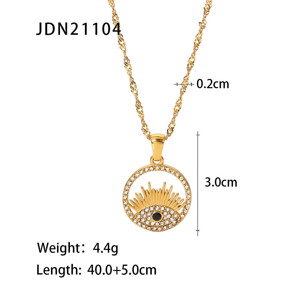 18K Gold Evil Eye Necklace