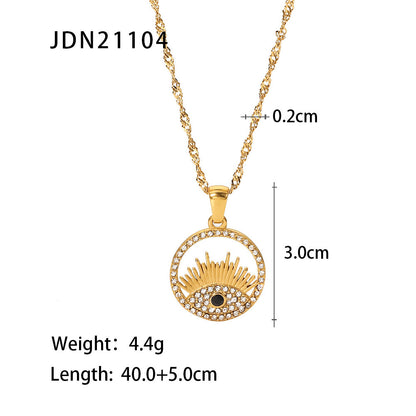 18K Gold Evil Eye Necklace