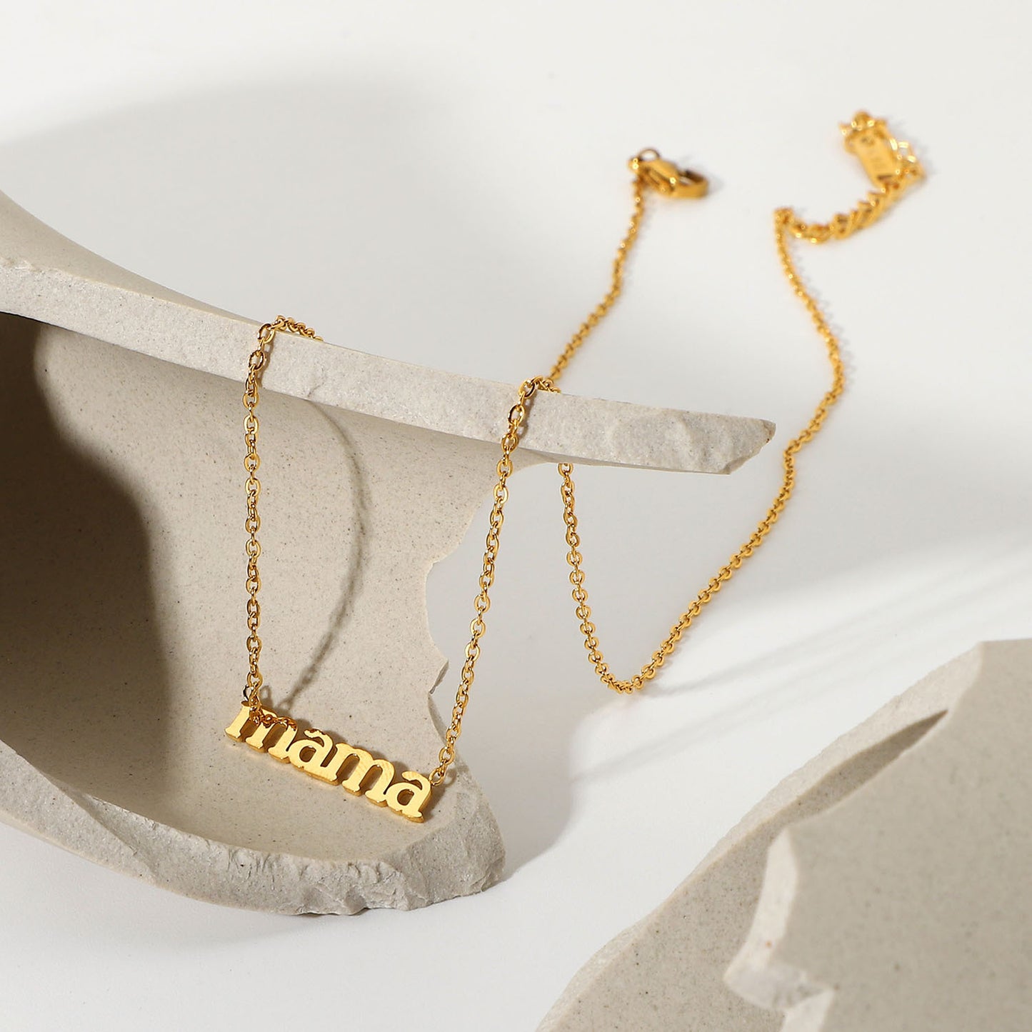 18K Gold Mama Letter Necklace