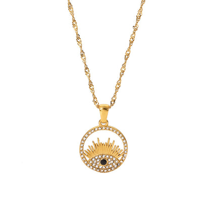 18K Gold Evil Eye Necklace