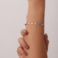 18K Gold Pastel Color Butterfly Bracelet