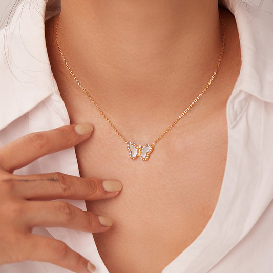 18K Gold Luxe Butterfly Necklace