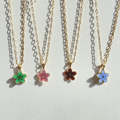 18K Gold Summer Flower Necklace