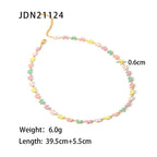 18K Gold Pastel Butterfly Necklace Bracelet Set