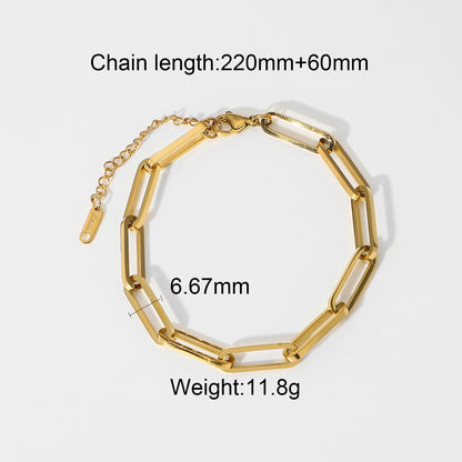 Paperclip Gold Bracelet