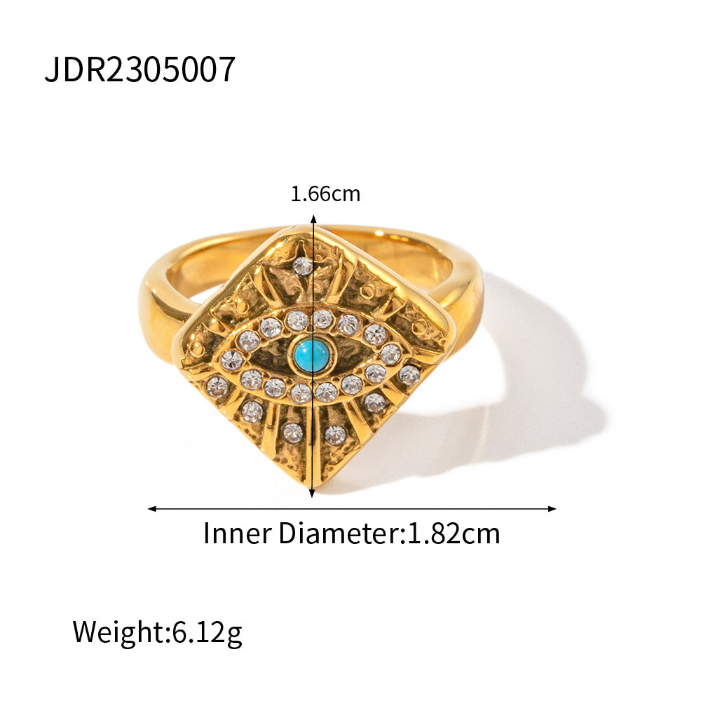 18K Gold Evil Eye Pendant Necklace