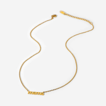 18K Gold Mama Letter Necklace