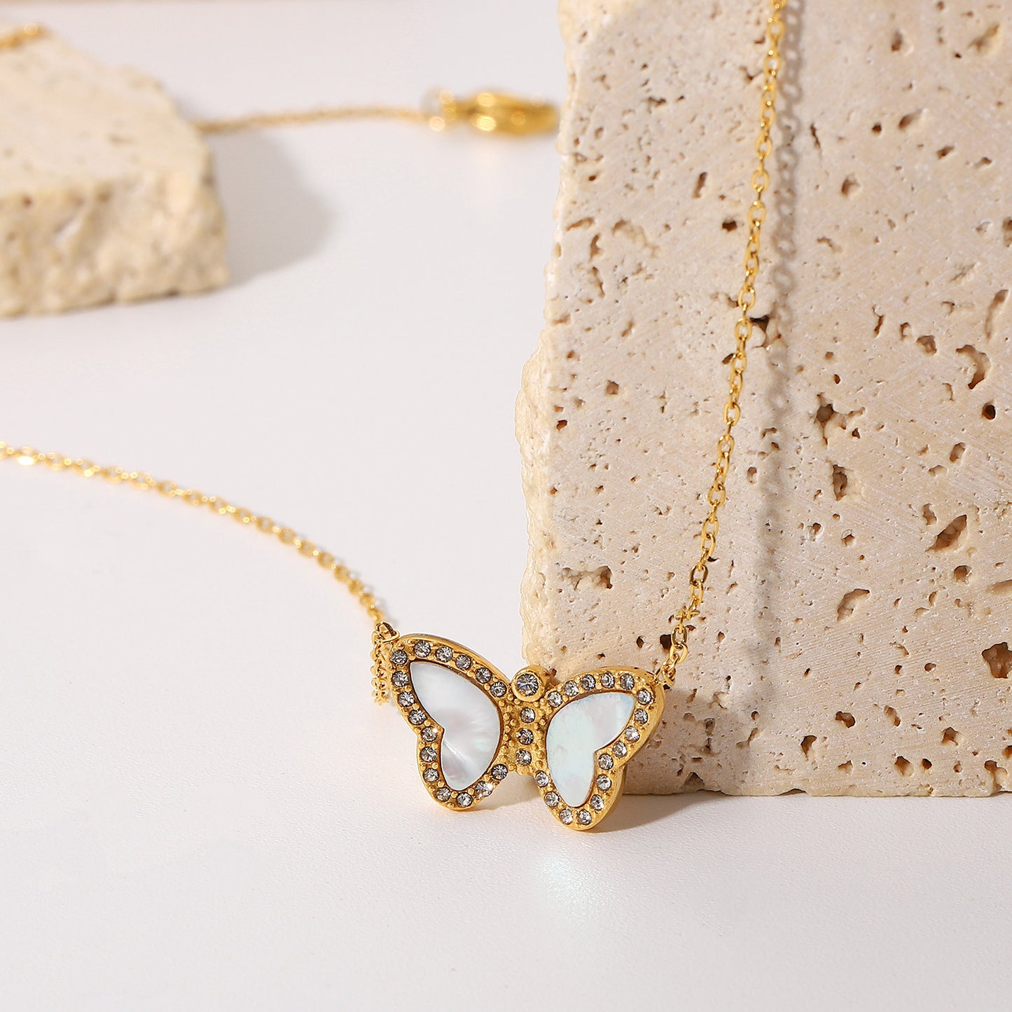 18K Gold Luxe Butterfly Necklace