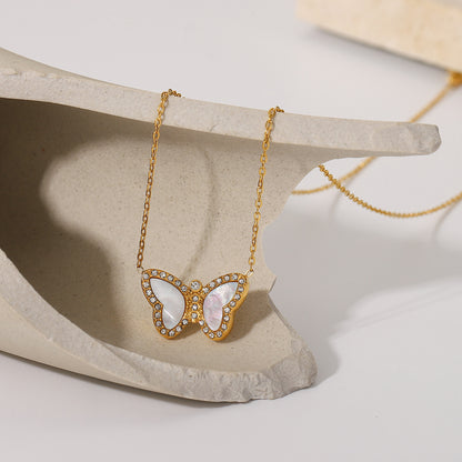 18K Gold Luxe Butterfly Necklace