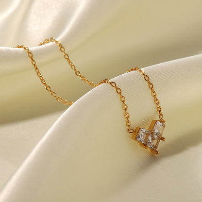 18K Gold Dainty Heart Necklace