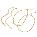 18K Gold Daisy Necklace Bracelet Set
