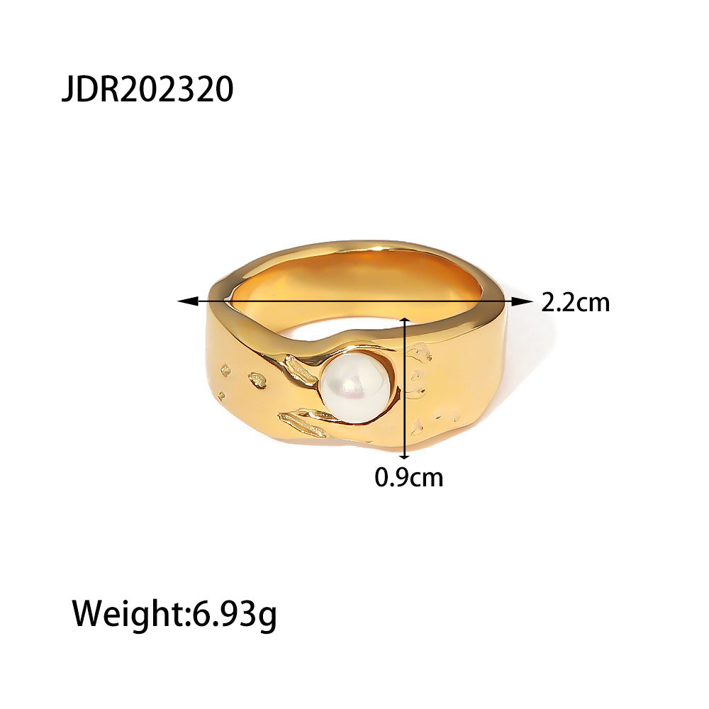 18K Gold Chic Pearl Ring