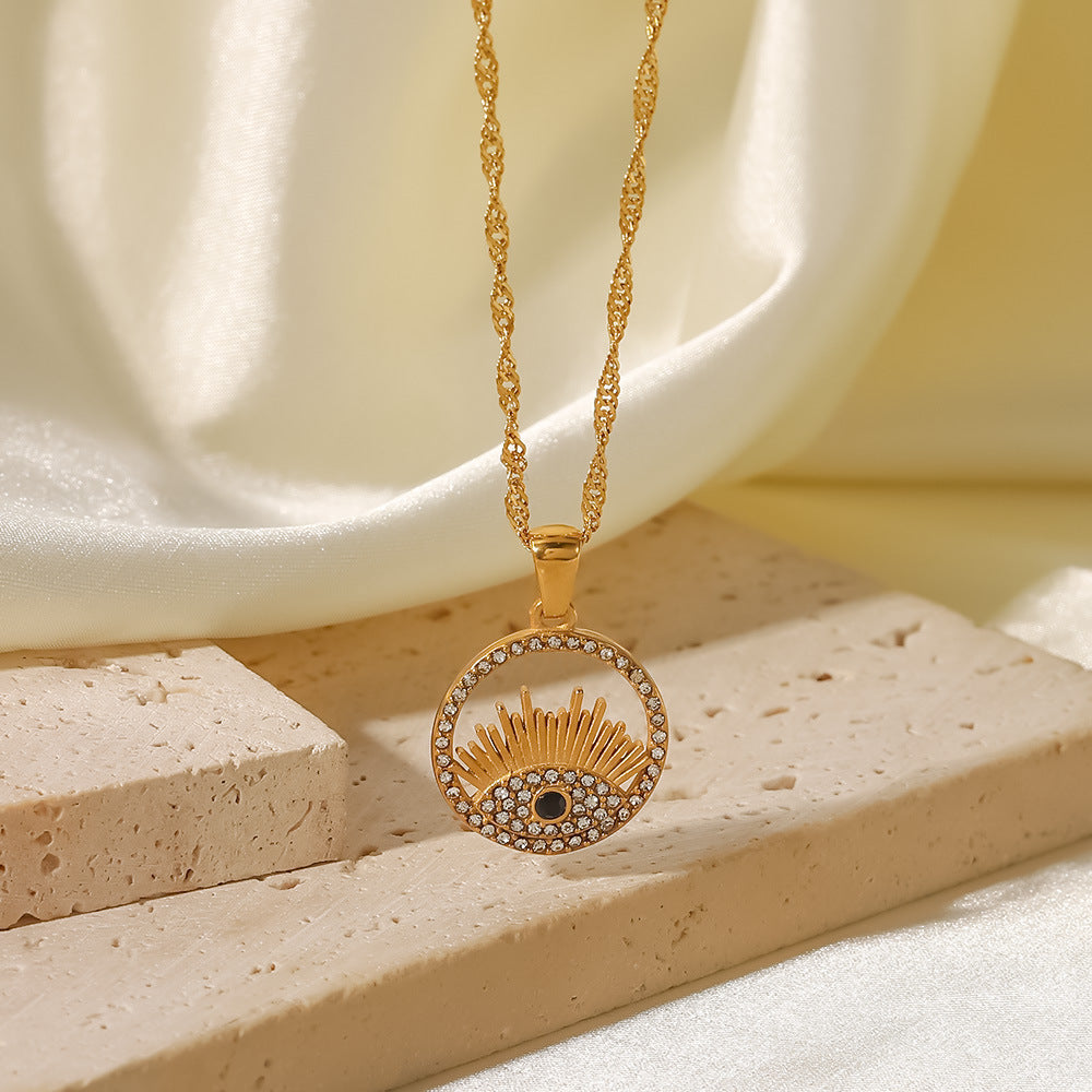 18K Gold Evil Eye Necklace