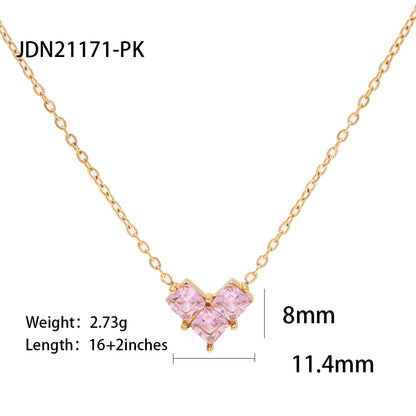 18K Gold Dainty Heart Necklace