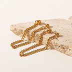 18K Gold Chain Dangle Earrings