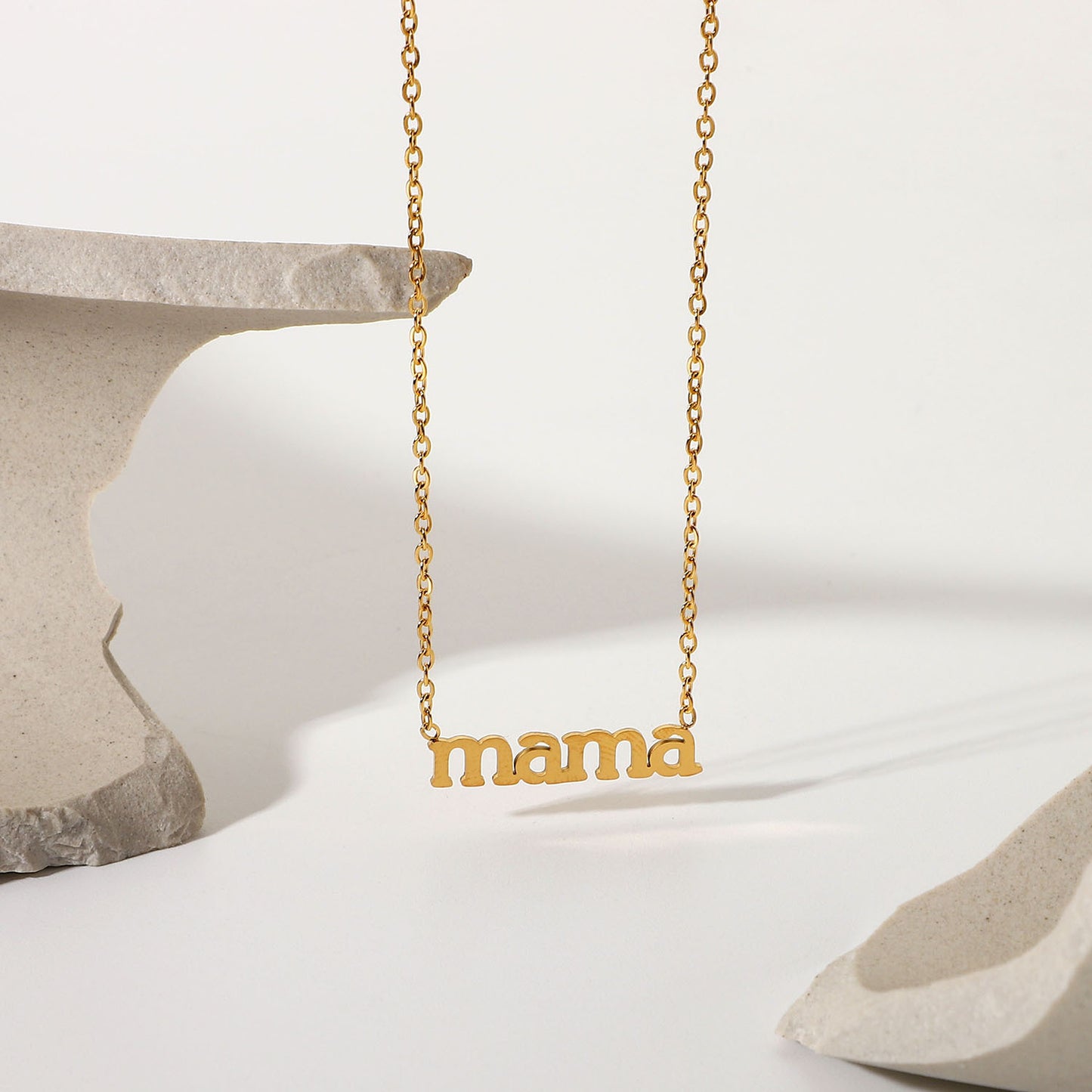 18K Gold Mama Letter Necklace