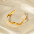 18K Gold Starry Bangle Bracelet