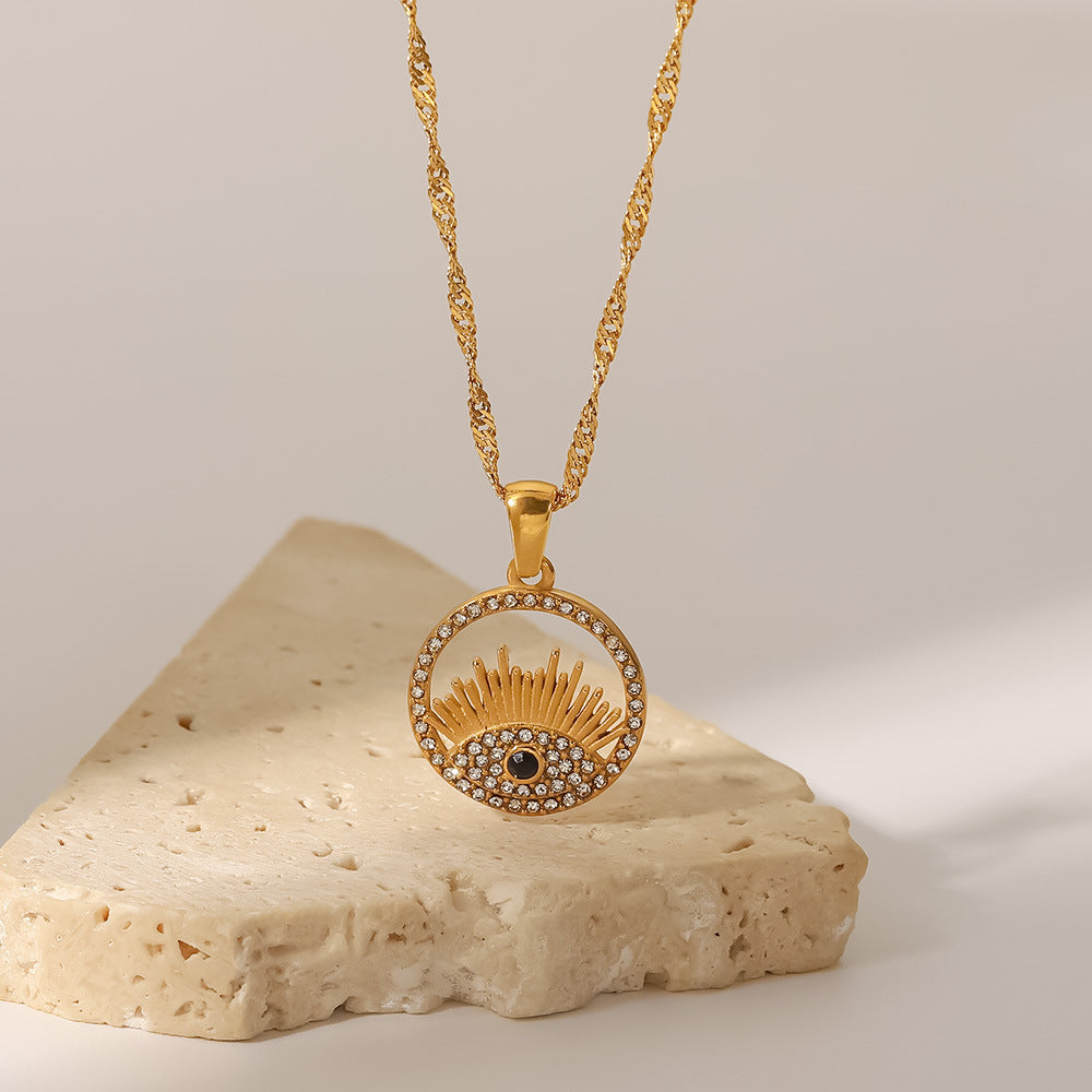 18K Gold Evil Eye Necklace