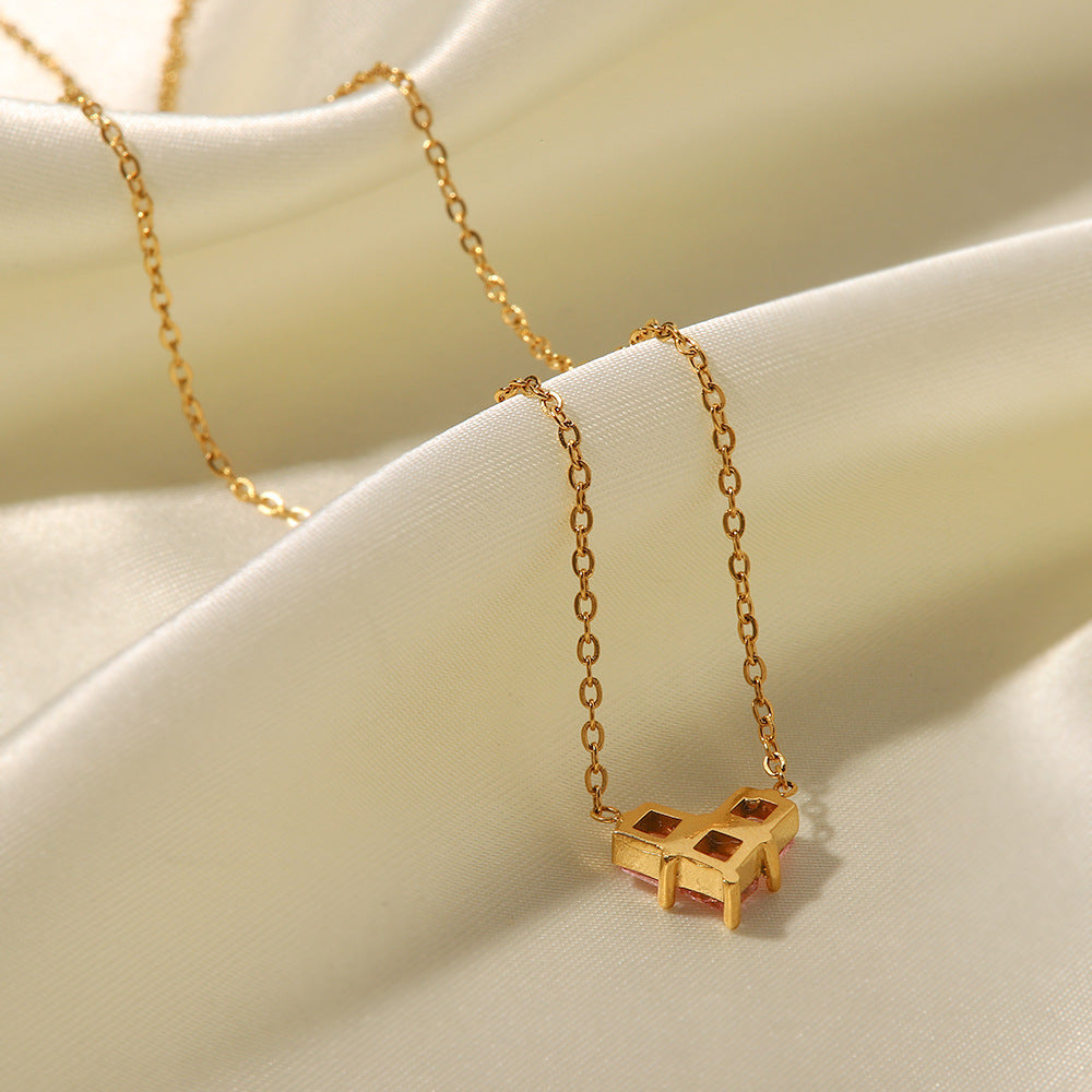 18K Gold Dainty Heart Necklace