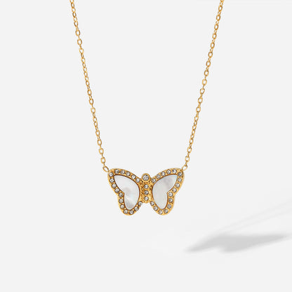 18K Gold Luxe Butterfly Necklace