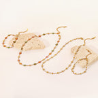18K Gold Daisy Necklace Bracelet Set