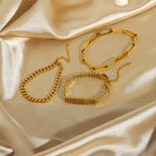 18K Gold Paperclip Bracelet