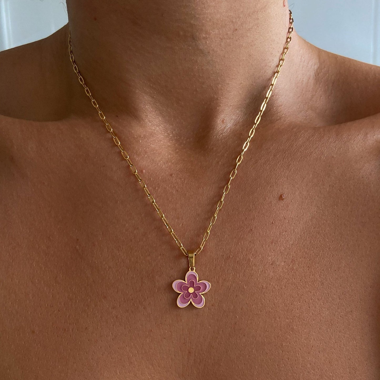 18K Gold Summer Flower Necklace