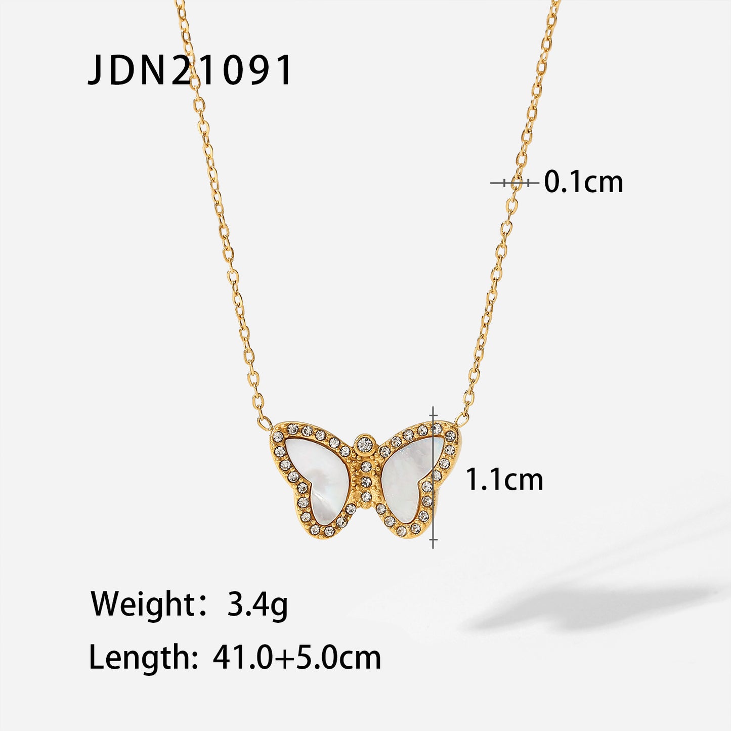 18K Gold Luxe Butterfly Necklace