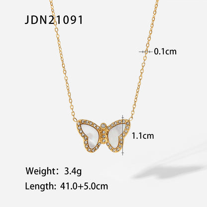 18K Gold Luxe Butterfly Necklace